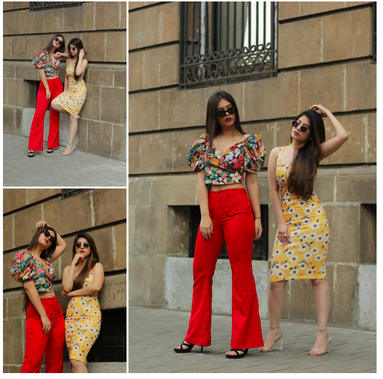 Belts and Boots - Kritika & Harshita - flower trend